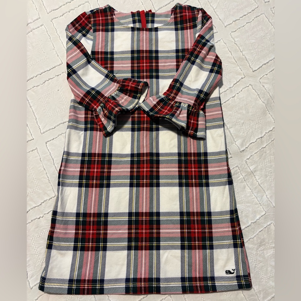 Vineyard Vines Girls Ruffle Sleeved Dress